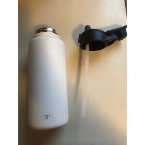 Simple Modern‎ Summit 32oz Stainless Steel Water Bottle with Straw White Used